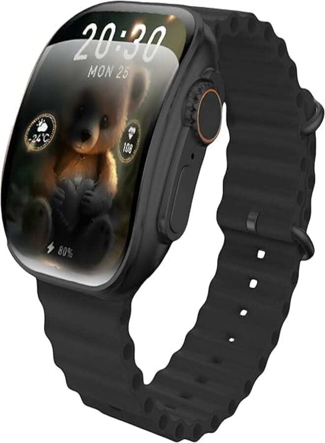 ADHOMAX X10 Ultra3 Curved Screen Smart Watch NFC, Elegant Design 49MM, Fitness Tracker, Calls Wireless Charging, wearfitpro mobile app in IOS & android store, for men and women (Black)